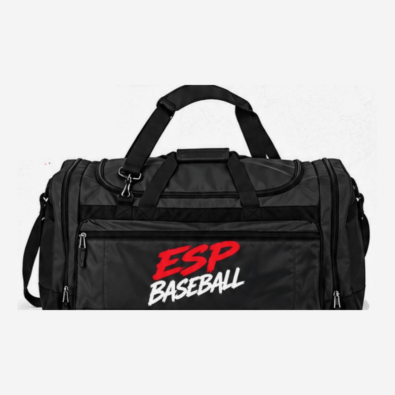 ESP Baseball large black duffel bag