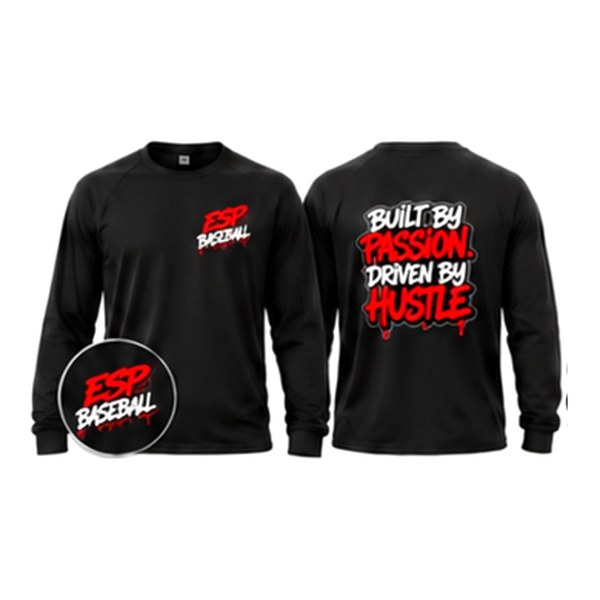ESP Baseball Long Sleeve Performance Shirt in black