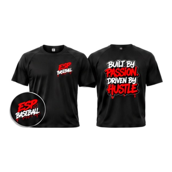 ESP Baseball Performance Short Sleeve T-Shirt in black