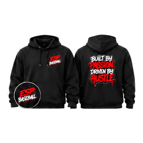 ESP Baseball Pullover Hoodie in black